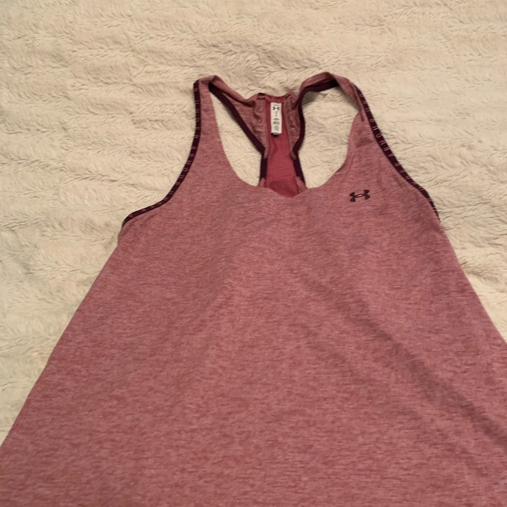 LG Pink Racerback Sleeveless Tank Top Under Armor heat gear